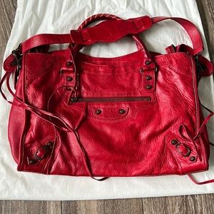 Balenciaga Chèvre 2006 Rouge Vif City Bag